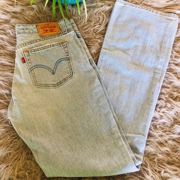 Levi's Denim - Vintage Levi's 518 Superlow Sz 5 Bootcut Jeans light color Distressed